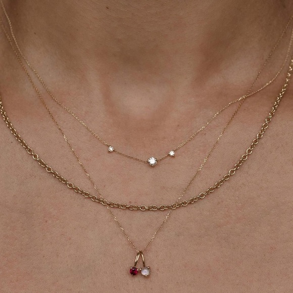 WWAKE 3-Step Diamond + 14K Necklace - Picture 3 of 8